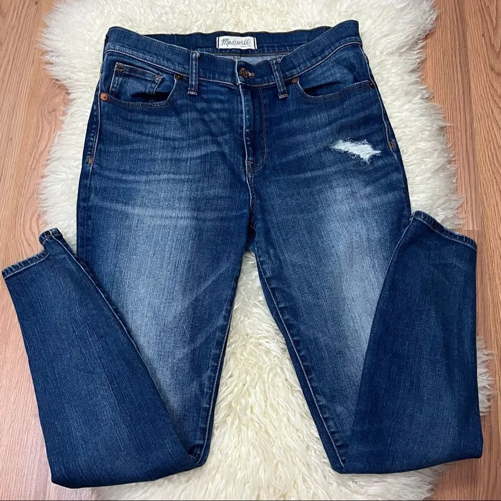 Madewell High Riser Ankle Skinny Jeans Medium Wash 29